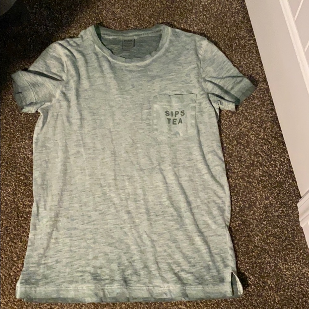 Pink Victoria’s Secret green shirt